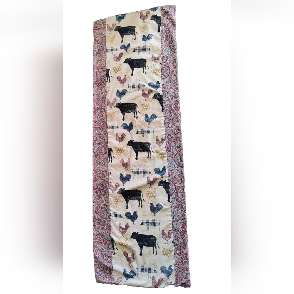 Farm Homestead Dining Table Runner Hall Table Runner Or Tapestry Cow Chicken